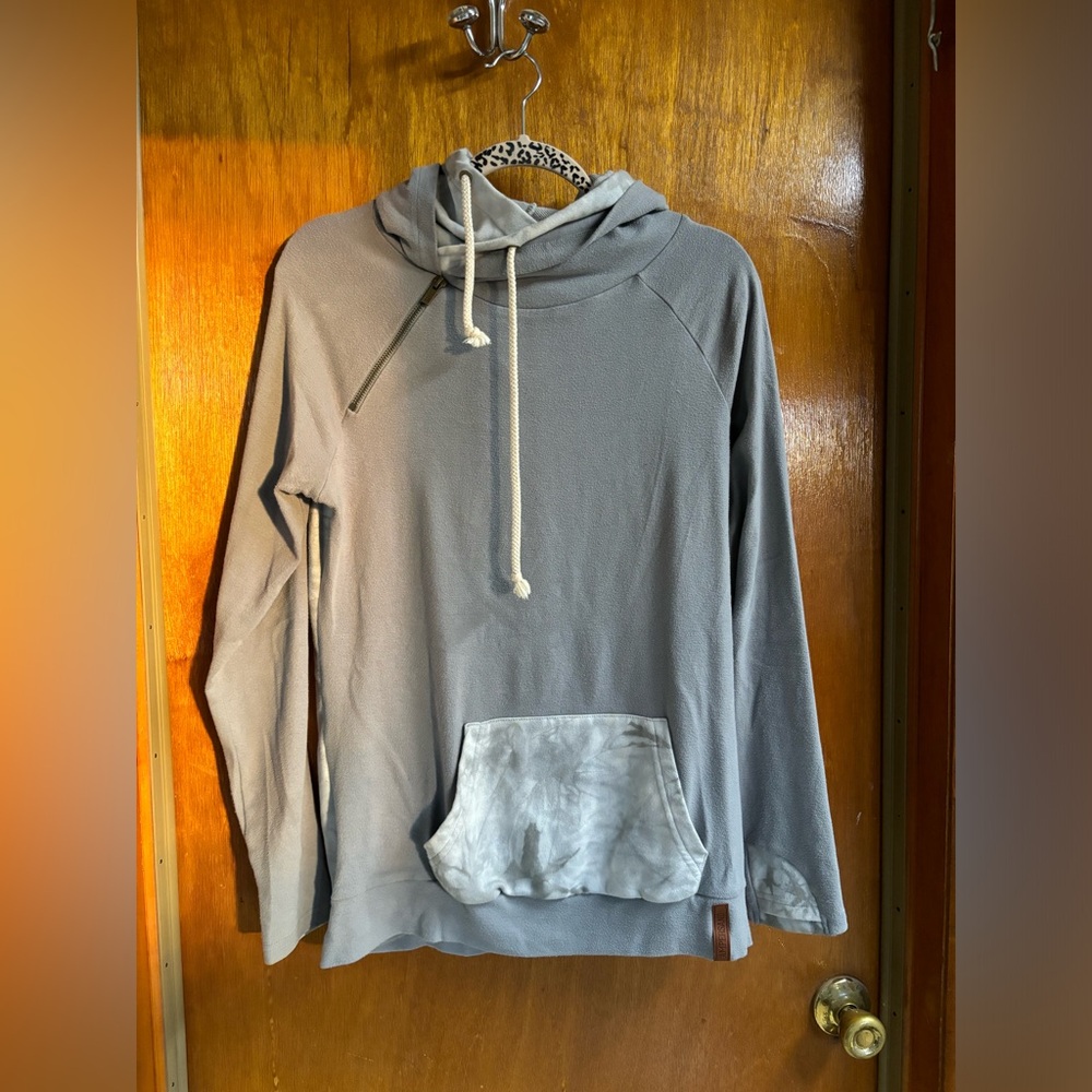 Ampersand double-hooded sweatshirt